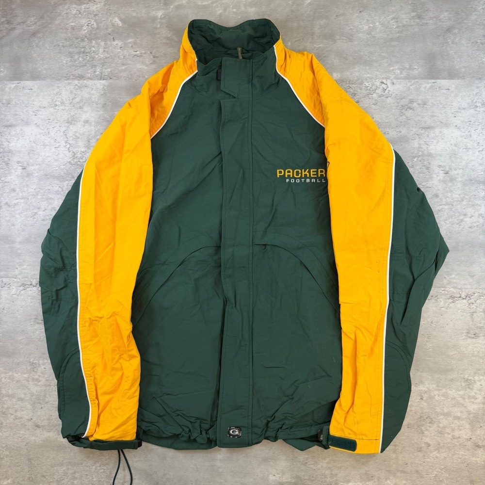 Reebok Green Bay Packers NFL Team Apparel On Field Full Zip Jacket Mens Large